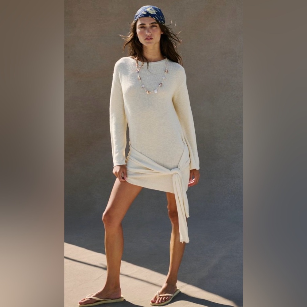 Free People - Free-est ~ Spencer Fine Gauge Mini Dress ~ Neutral ~ NWT ~ XS - Picture 10 of 10
